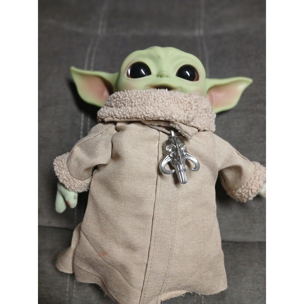Grogu Plush Star Wars Mandalorian Baby Yoda With Necklace Excellent Condition